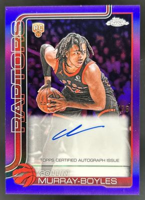 2025 Topps Chrome Update #TCA-CMB Chrome Autographs - Purple Refractor /75