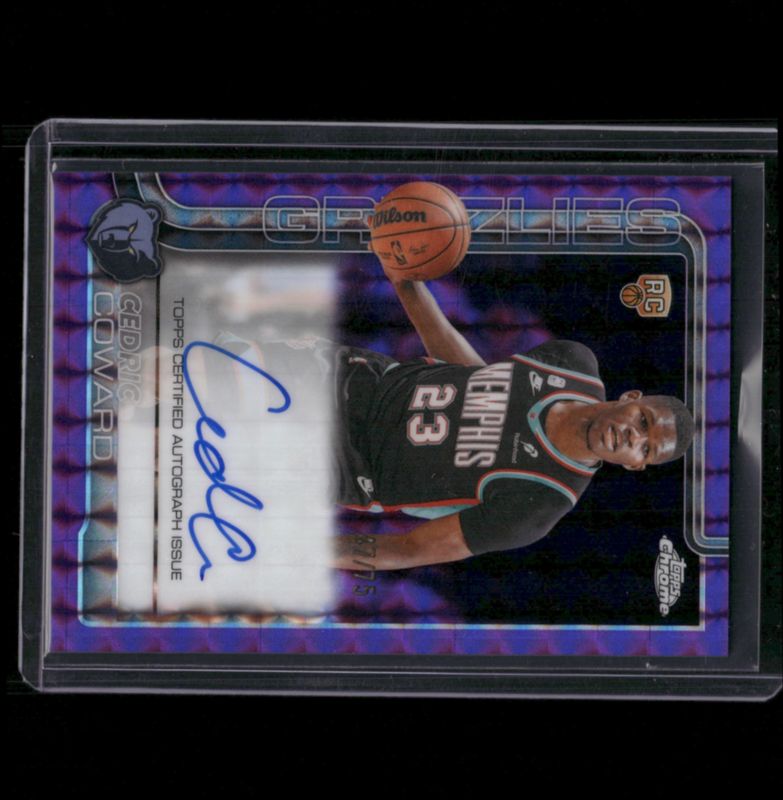 2025 Topps Chrome Update #TCA-CC Chrome Autographs - Purple Geometric Refractor /75