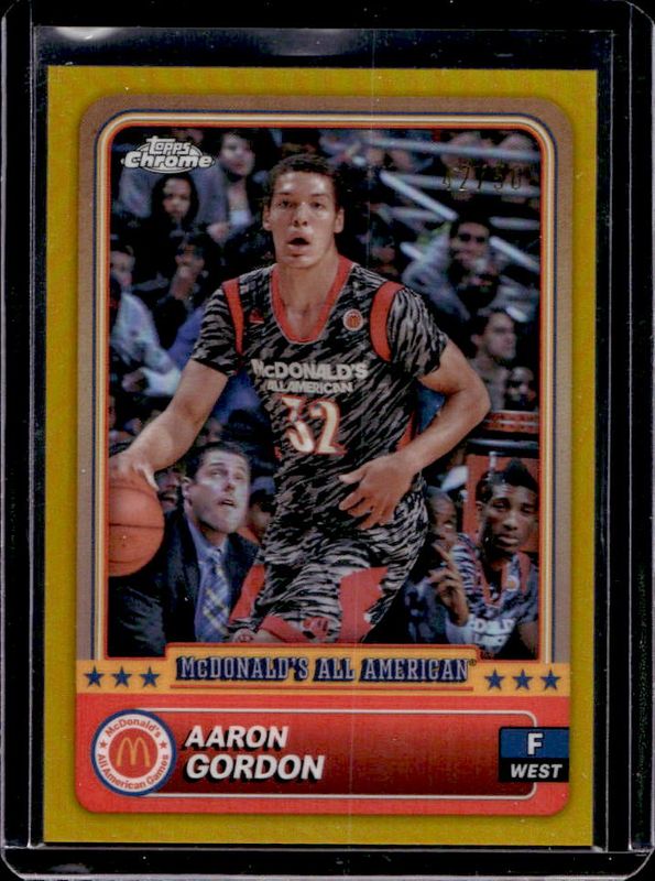 Aaron Gordon 2024 Topps Chrome McDonald's All-American #100 Gold Refractor /50 RAW