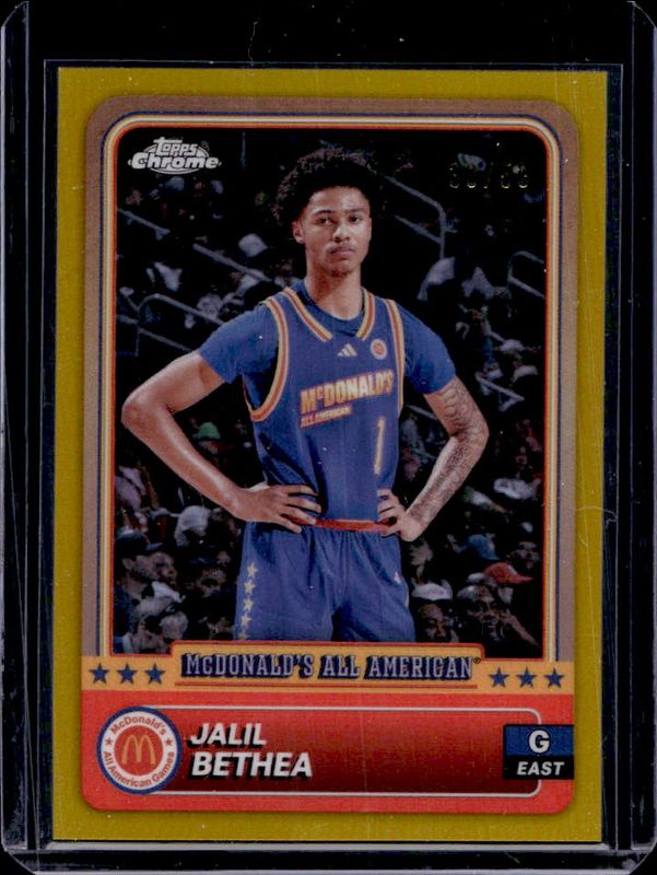 Jalil Bethea 2024 Topps Chrome McDonald's All-American #25 Gold Refractor /50 RAW