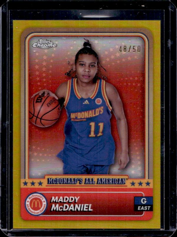 Maddy McDaniel 2024 Topps Chrome McDonald's All-American #57 Gold Refractor /50 RAW