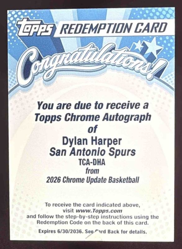 2025 Topps Chrome Update #TCA-DHA Chrome Autographs