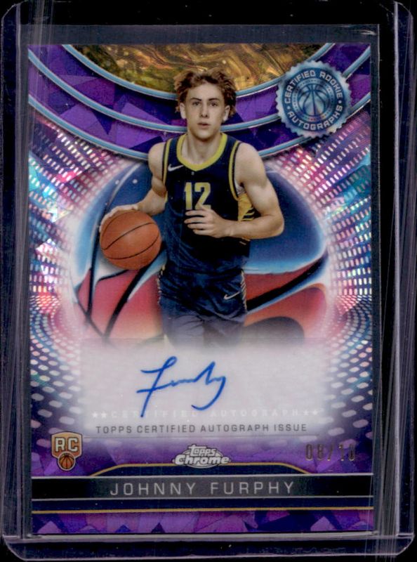 Johnny Furphy 2024 Topps Chrome Sapphire Edition #TCRA-JF Certified Rookie Autographs - Purple /10 RAW