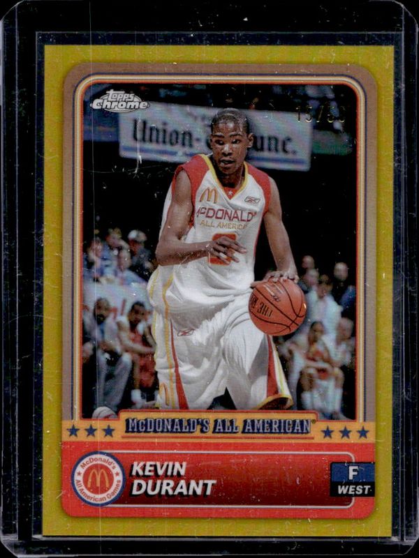 Kevin Durant 2024 Topps Chrome McDonald's All-American #45 Gold Refractor /50 RAW