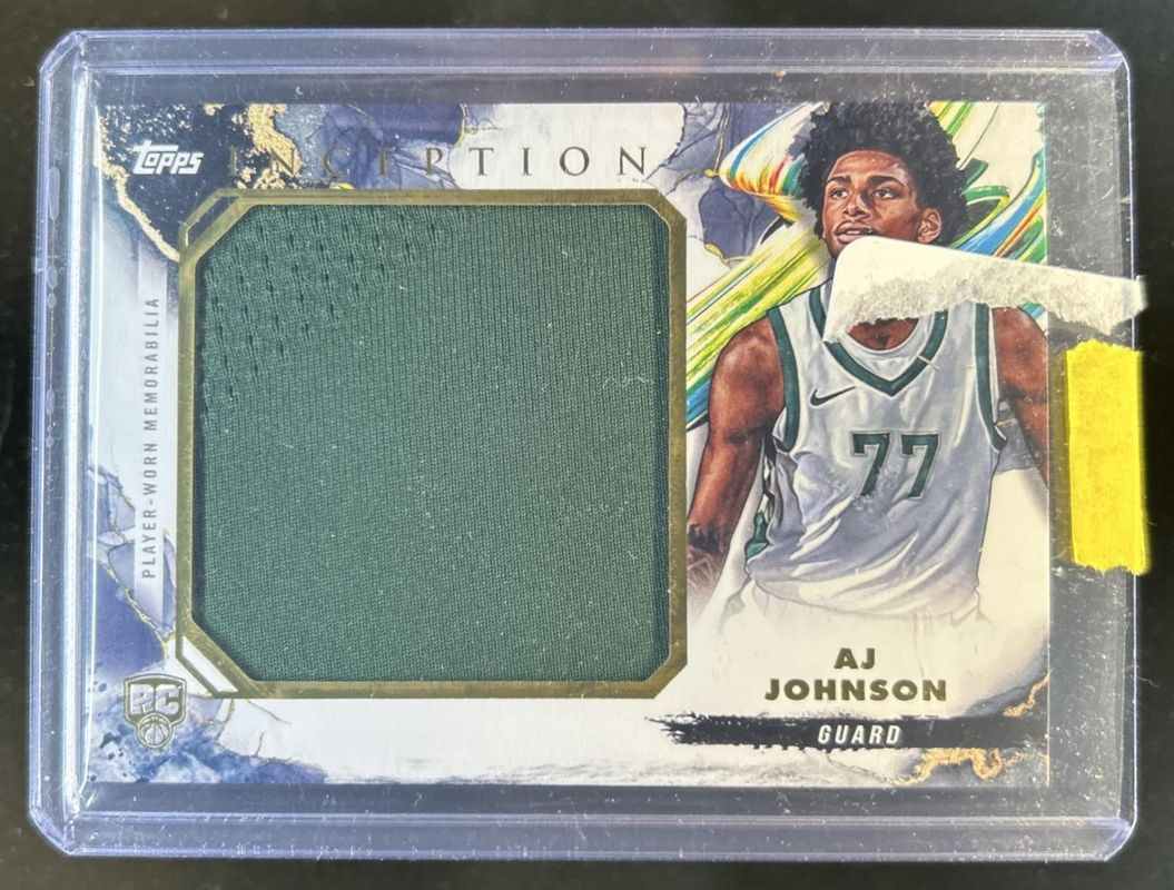 AJ Johnson 2024 Topps Inception #RJR-AJ Rookie Jumbo Relic Price Guide ...