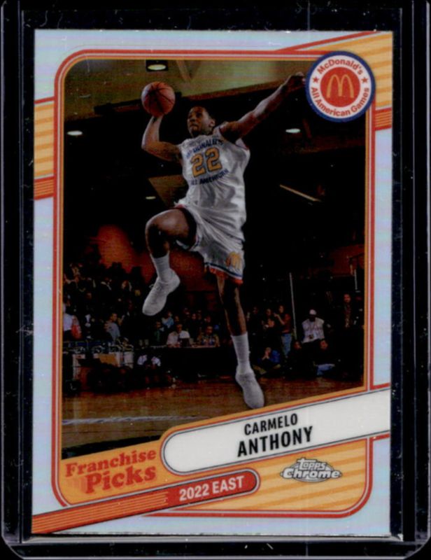 Carmelo Anthony 2024 Topps Chrome McDonald's All-American #REA-CAR Franchise Picks - Refractor RAW