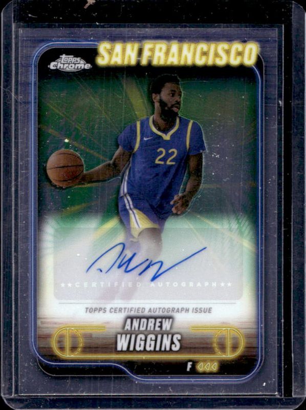 Andrew Wiggins 2024 Topps Chrome #TCA-AW Chrome Autographs RAW