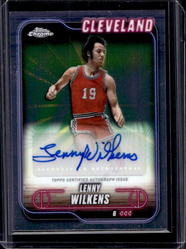 Lenny Wilkens 2024 Topps Chrome #TCA-LWI Chrome Autographs RAW