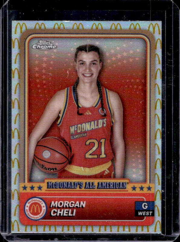 Morgan Cheli 2024 Topps Chrome McDonald's All-American #66 McDonald's Logo Refractor RAW