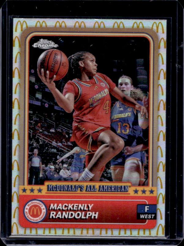 Mackenly Randolph 2024 Topps Chrome McDonald's All-American #21 McDonald's Logo Refractor RAW