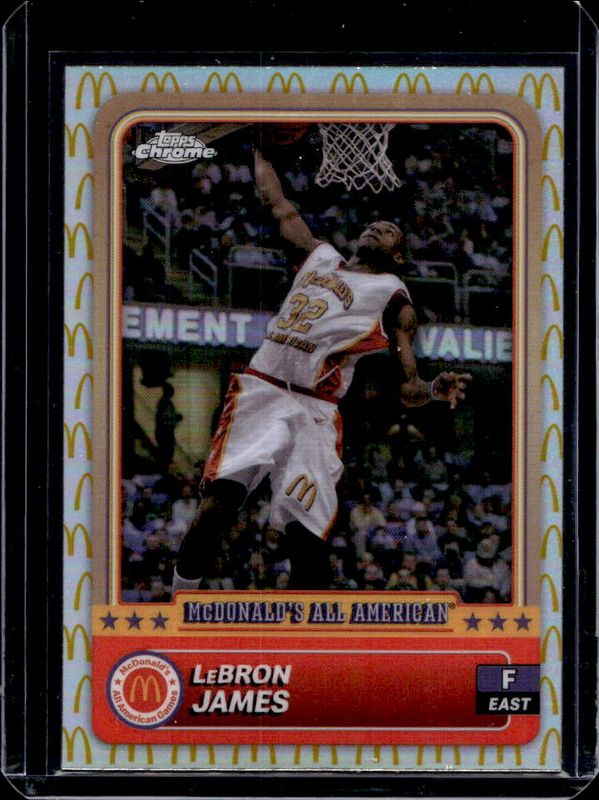 LeBron James 2024 Topps Chrome McDonald's All-American #50 McDonald's Logo Refractor RAW