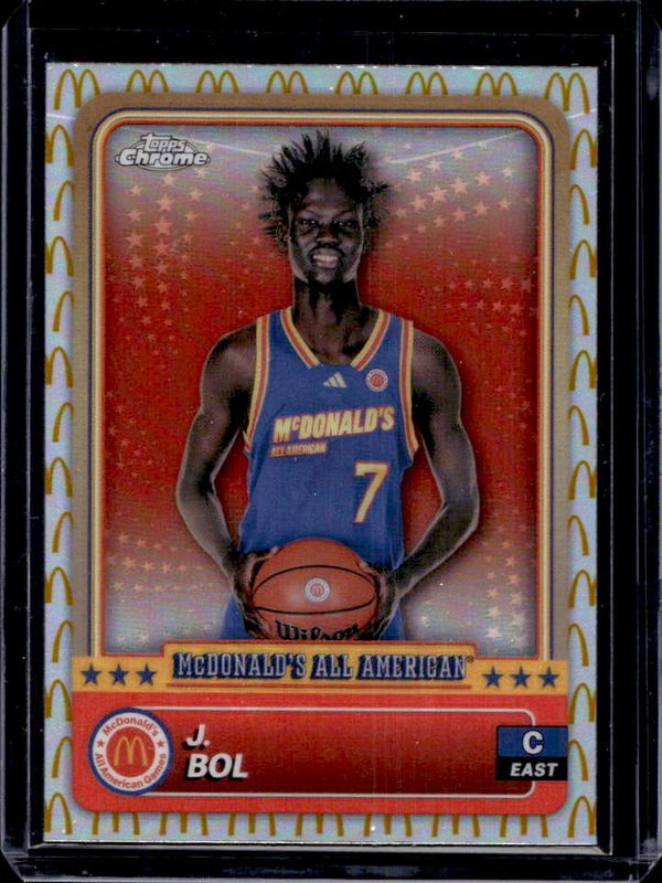 J Bol 2024 Topps Chrome McDonald's All-American #76 McDonald's Logo Refractor RAW