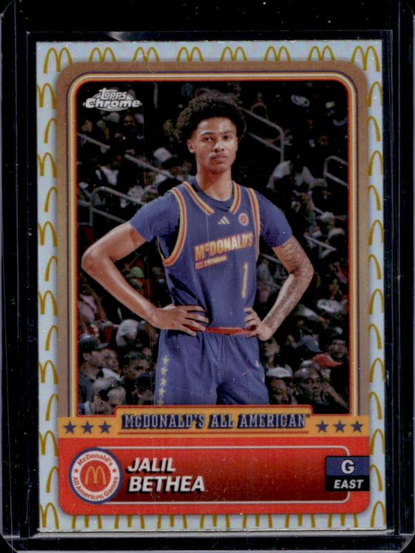 Jalil Bethea 2024 Topps Chrome McDonald's All-American #25 McDonald's Logo Refractor RAW