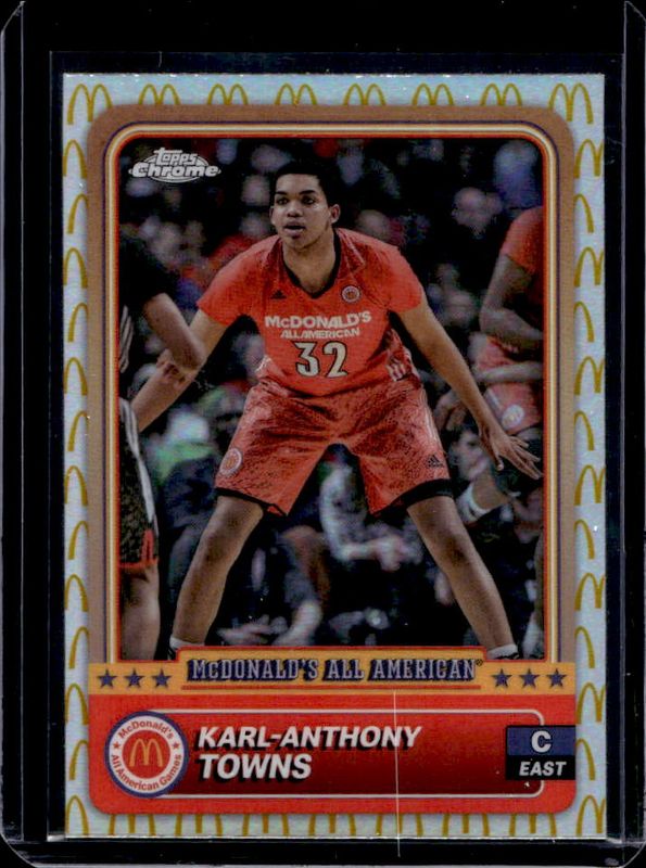 Karl-Anthony Towns 2024 Topps Chrome McDonald's All-American #98 McDonald's Logo Refractor RAW