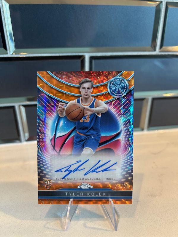 Tyler Kolek 2024 Topps Chrome #TCRA-TK Certified Autographs Issue Rookies - Orange Geometric Refractor /25 RAW