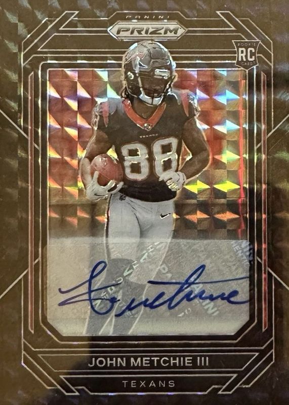 John Metchie III 2022 Prizm #316 Rookie Autographs - Black Finite /1 RAW