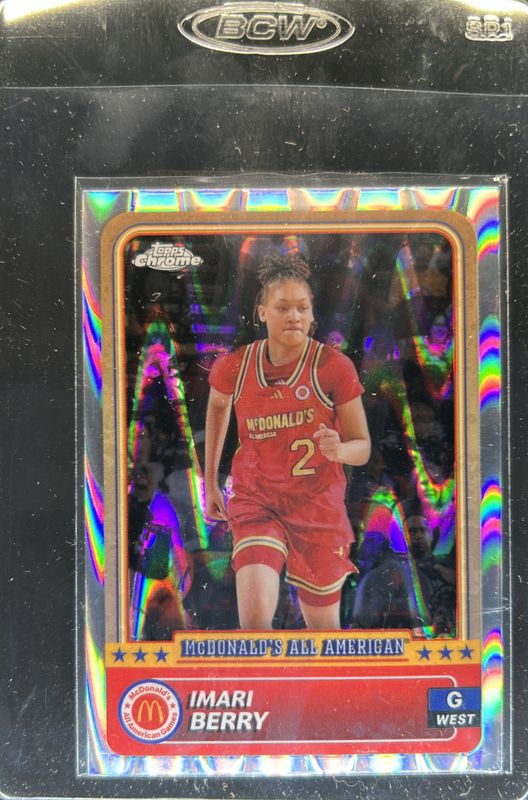 Imari Berry 2024 Topps Chrome McDonald's All-American #13 RayWave Refractor RAW