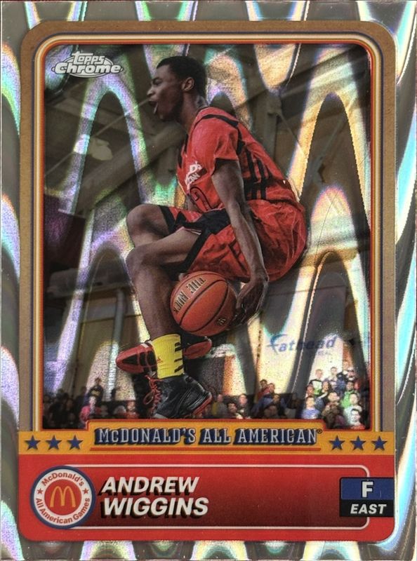Andrew Wiggins 2024 Topps Chrome McDonald's All-American #86 RayWave Refractor RAW