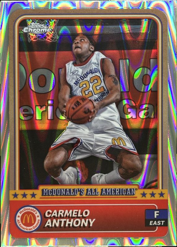 Carmelo Anthony 2024 Topps Chrome McDonald's All-American #43 RayWave Refractor RAW