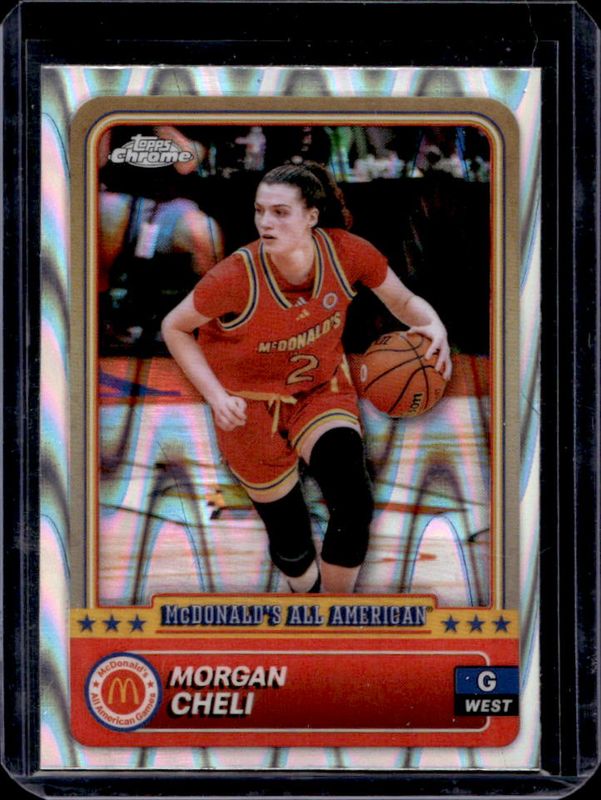 Morgan Cheli 2024 Topps Chrome McDonald's All-American #16 RayWave Refractor RAW