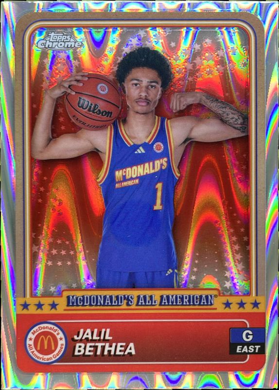 Jalil Bethea 2024 Topps Chrome McDonald's All-American #75 RayWave Refractor RAW