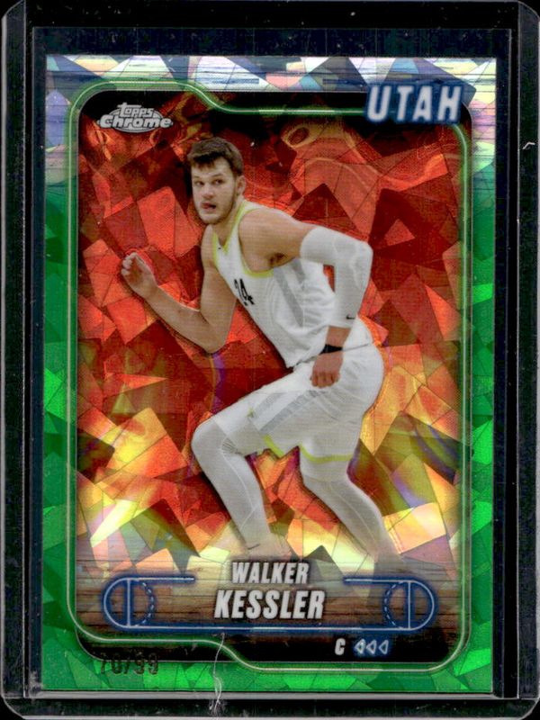 Walker Kessler 2024 Topps Chrome Sapphire Edition #66 Green /99 RAW