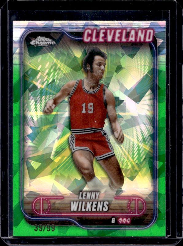 Lenny Wilkens 2024 Topps Chrome Sapphire Edition #14 Green /99 RAW
