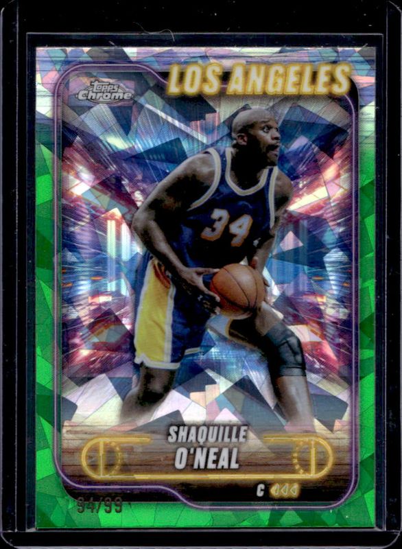Shaquille O'Neal 2024 Topps Chrome Sapphire Edition #171 Green /99 RAW