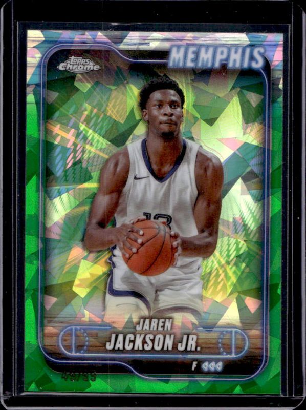 Jaren Jackson Jr. 2024 Topps Chrome Sapphire Edition #173 Green /99 RAW