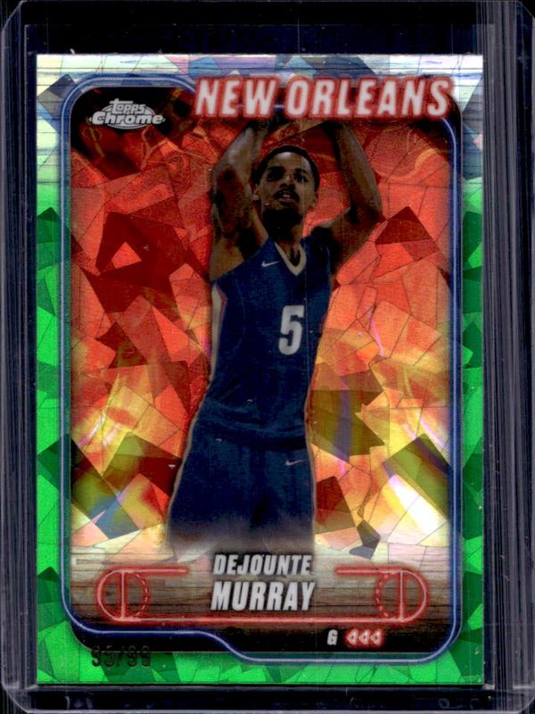 Dejounte Murray 2024 Topps Chrome Sapphire Edition #73 Green /99 RAW