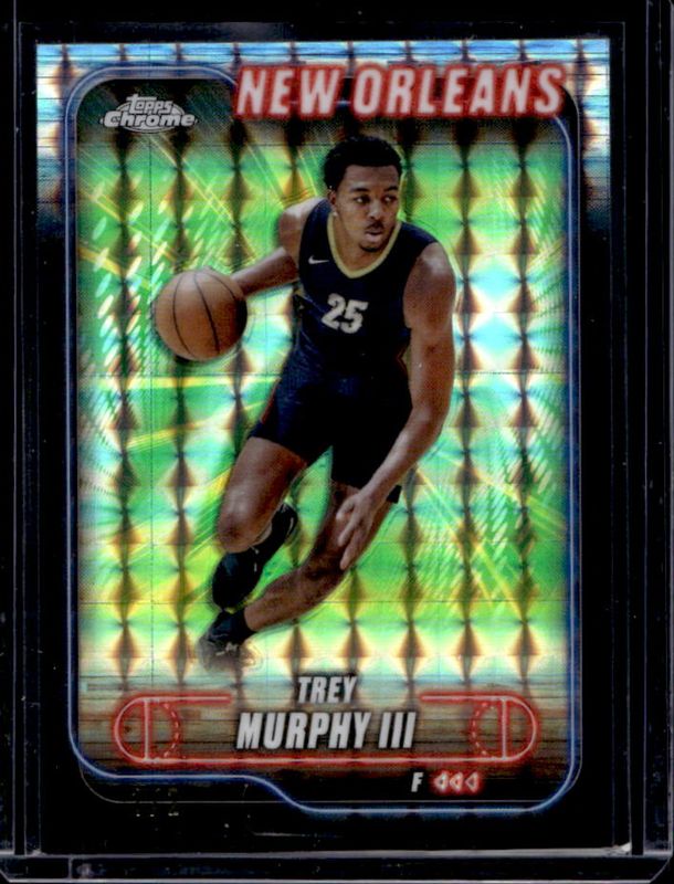 Trey Murphy III 2024 Topps Chrome #144 Black Geometric Refractor /2 RAW