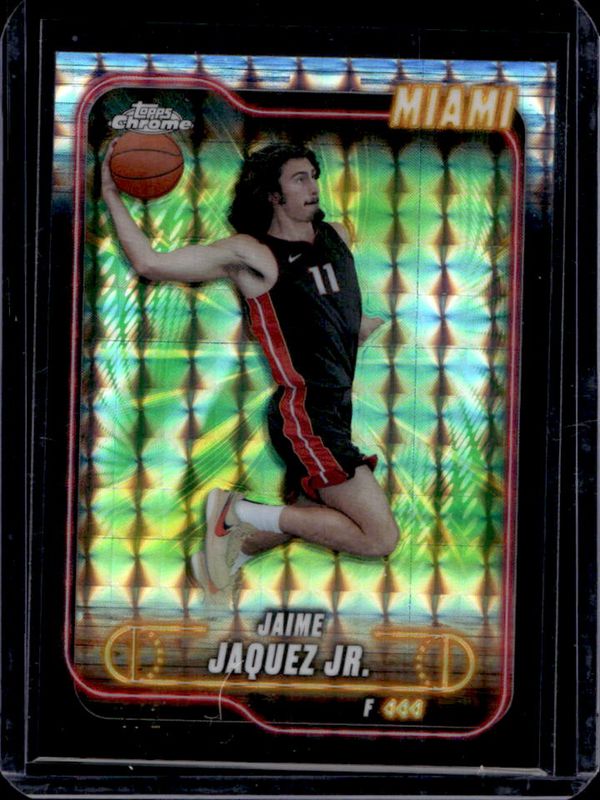 Jaime Jaquez Jr. 2024 Topps Chrome #36 Black Geometric Refractor /2 RAW