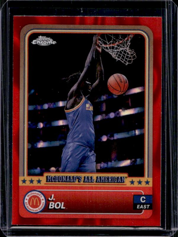 J Bol 2024 Topps Chrome McDonald's All-American #26 Red Lava Refractor /125 RAW