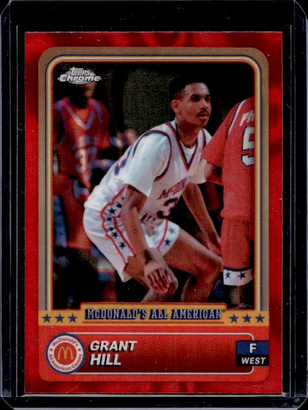 Grant Hill 2024 Topps Chrome McDonald's All-American #44 Red Lava Refractor /125 RAW