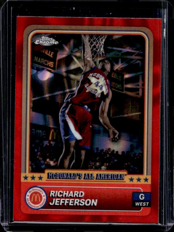 Richard Jefferson 2024 Topps Chrome McDonald's All-American #36 Red Lava Refractor /125 RAW