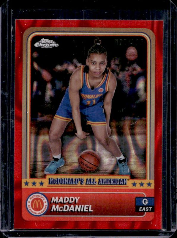 Maddy McDaniel 2024 Topps Chrome McDonald's All-American #7 Red Lava Refractor /125 RAW