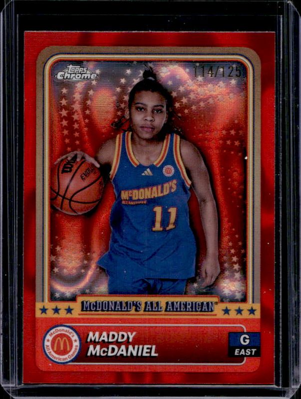 Maddy McDaniel 2024 Topps Chrome McDonald's All-American #57 Red Lava Refractor /125 RAW