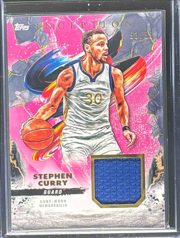 Stephen Curry 2024 Topps Inception #REC-SC Relic - Pink /99 RAW