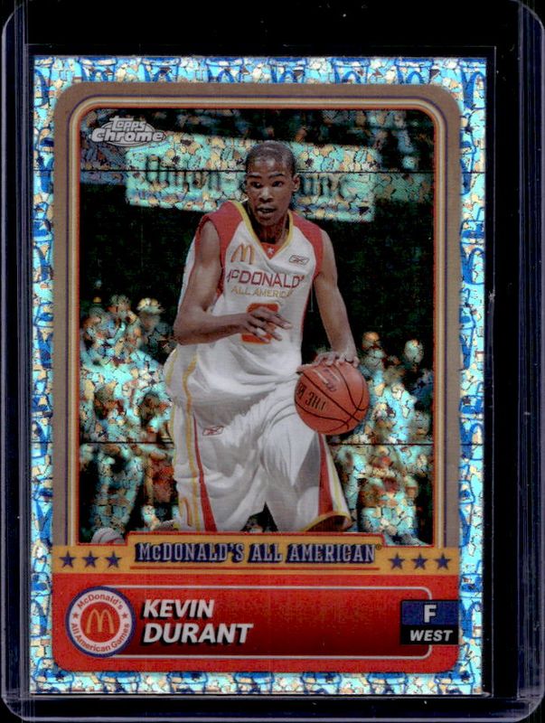 Kevin Durant 2024 Topps Chrome McDonald's All-American #45 McFlurry Refractor RAW