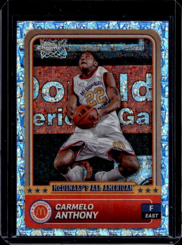 Carmelo Anthony 2024 Topps Chrome McDonald's All-American #43 McFlurry Refractor RAW