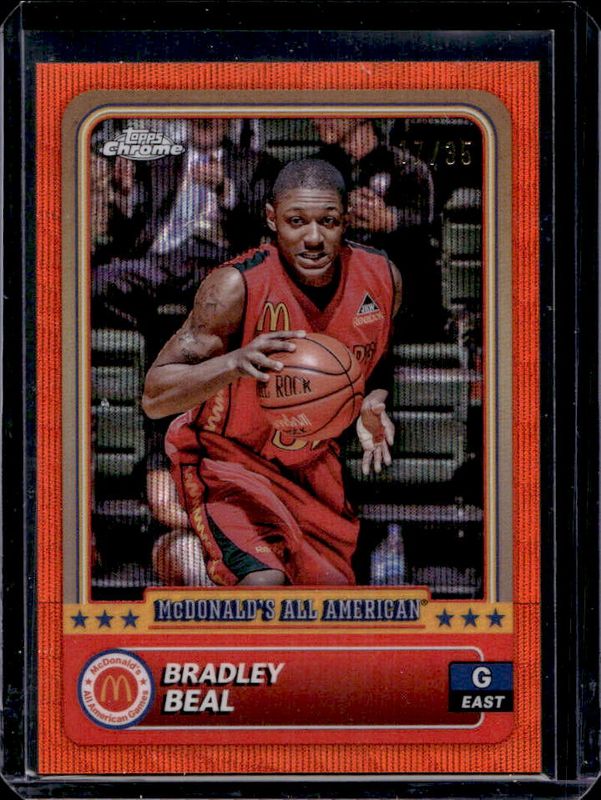Bradley Beal 2024 Topps Chrome McDonald's All-American #97 Orange Wave Refractor /35 RAW
