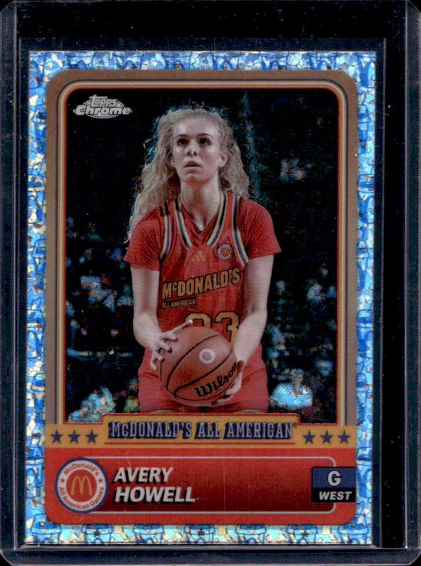 Avery Howell 2024 Topps Chrome McDonald's All-American #17 McFlurry Refractor RAW