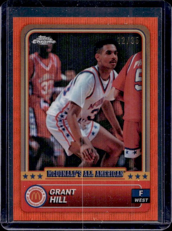 Grant Hill 2024 Topps Chrome McDonald's All-American #44 Orange Wave Refractor /35 RAW