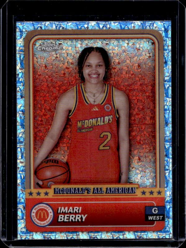 Imari Berry 2024 Topps Chrome McDonald's All-American #63 McFlurry Refractor RAW