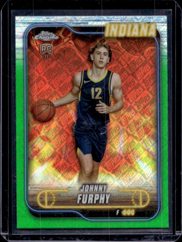 Johnny Furphy 2024 Topps Chrome #139 Topps Green Refractor Rookie RAW