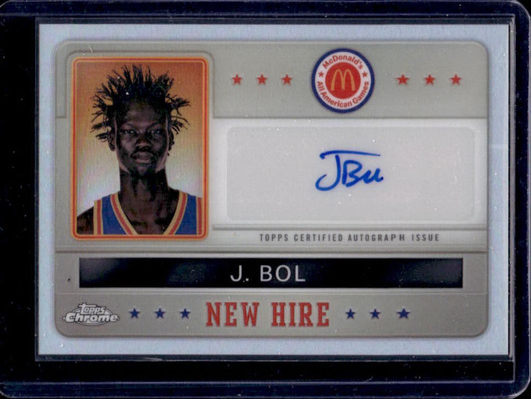 J Bol 2024 Topps Chrome McDonald's All-American #NHB-JOH New Hire Badge Autographs RAW