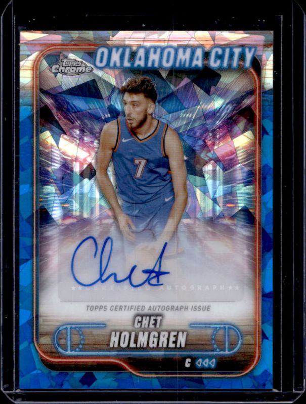 Chet Holmgren 2024 Topps Chrome Sapphire Edition #TCA-CH Chrome Autographs RAW