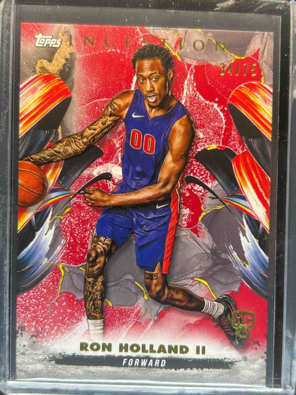 Ron Holland II 2024 Topps Inception #4 Red /75 Rookie RAW