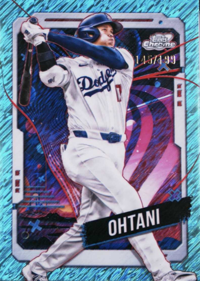 Shohei Ohtani 2024 Topps Chrome Cosmic #196 Aqua Equinox Refractor