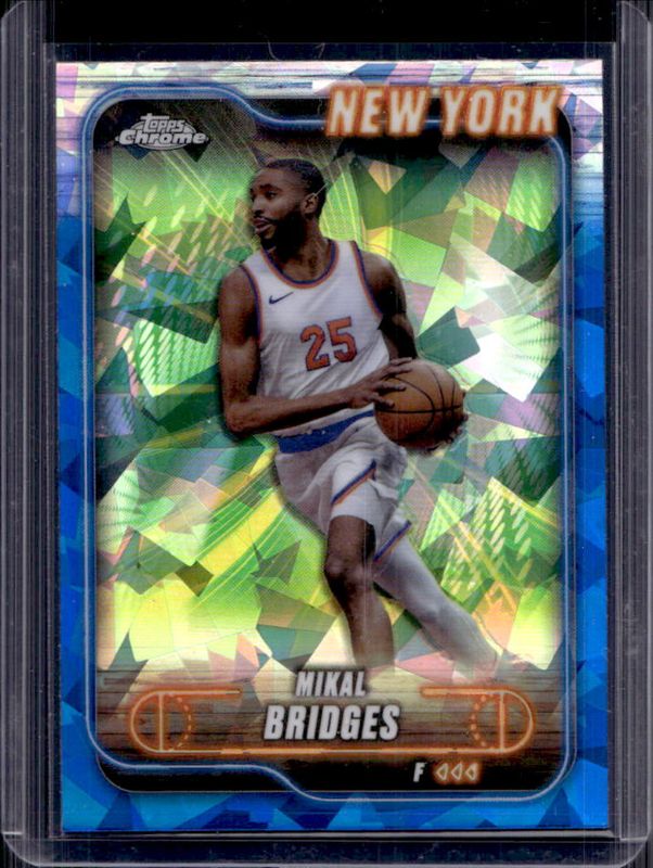 Mikal Bridges 2024 Topps Chrome Sapphire Edition #190 Base RAW